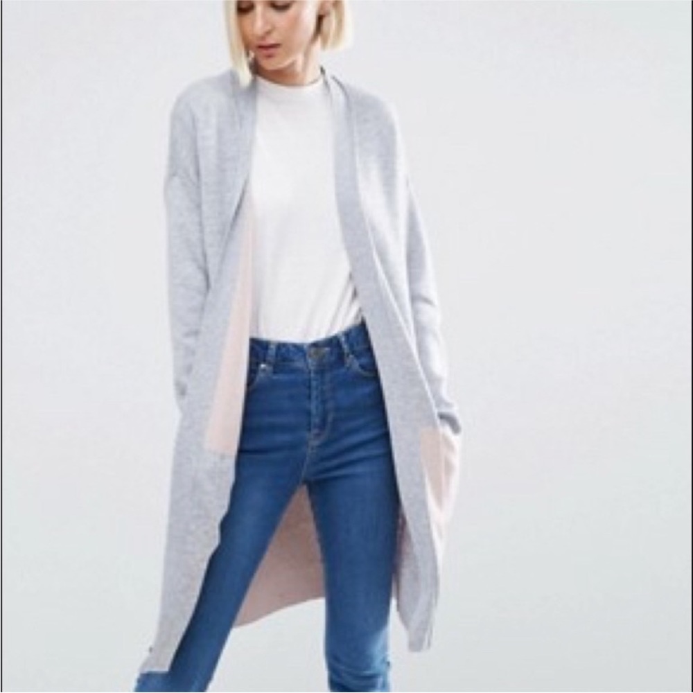 ASOS Color Block Open Cardigan - Picture 7 of 9